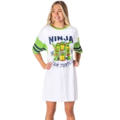 Nickelodeon Teenage Mutant Ninja Turtles Womens' Nightgown Pajama Shirt White -Pure Wear Store GUEST 001d769d 37d2 4079 a6ed e020bb070b3f