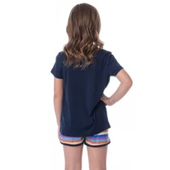 NASA Girls' Retro Stripes Rocket Sleep Pajama Set Shorts Crewneck Multicolored -Pure Wear Store GUEST 00e383cd a1e6 4f1d a4a8 c6d9a3400cb5