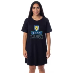 Ted Lasso Mens' TV Series Show Team Nightgown Sleep Pajama Shirt Crewneck Black -Pure Wear Store GUEST 01f12243 c206 4f97 8106 294db097002c