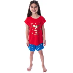 DC Comics Girls' Wonder Woman Strong And Fierce Shirt And Shorts Pajama Set Strong And Fierce -Pure Wear Store GUEST 01fa4830 b5e3 4f18 9db9 a3394b759d78