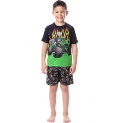 Monster Jam Boys' Grave Digger Truck Sleep Pajama Set Shorts Crewneck Multicolored -Pure Wear Store GUEST 025e5bb2 6af7 44ca 8453 78dd2b66d036