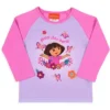 Nickelodeon Toddler Girls' Dora The Explorer Hola Flower Sleep Pajama Set Purple