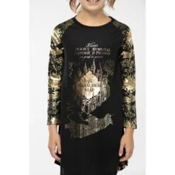 Intimo Big Girls' Harry Potter Marauders Map Raglan Nightgown Black -Pure Wear Store GUEST 055506dc 117e 46b7 98b5 22f50af4bbc4