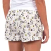 Peanuts Pajamas Women's Snoopy And Woodstock Stars PJ Sleep Shorts White