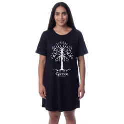 The Lord Of The Rings Womens' Gondor Nightgown Sleep Pajama Dress Black -Pure Wear Store GUEST 075f5171 4638 4e8f b669 f5415579f8ae