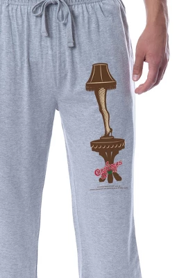 A Christmas Story Mens' Movie Lamp Leg Major Award Sleep Pajama Pants Grey 2 A Christmas Story Mens' Movie Lamp Leg Major Award Sleep Pajama Pants Grey - Image 2