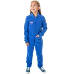 NASA Girls' Meatball Space Suit Astronaut Costume One Piece Pajama Union Suit Blue -Pure Wear Store GUEST 0dd1bbfe e647 4d93 ba06 77394bb643f5
