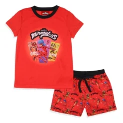 Miraculous: Tales Of Ladybug & Cat Noir Girls' Sleep Pajama Set Shorts Red -Pure Wear Store GUEST 15a8229a 640b 4e31 96a3 3b35cb72e3b9