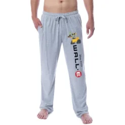 Disney Mens' WALL-E Movie Film Chibi Logo Title Sleep Pajama Pants Grey -Pure Wear Store GUEST 183c65db 63e9 4a9d a1cf bbab7c026978