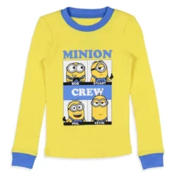 Despicable Me Toddler Boys' Minions Crew Bob Stuart Phil Sleep Pajama Set Yellow