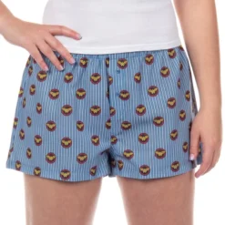 DC Comics Wonder Woman Pajama Shorts Women's Logo All Over Print PJ Bottoms Blue -Pure Wear Store GUEST 1b4cb672 f16b 42b6 85b3 59428431e268