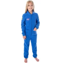 NASA Girls' Meatball Space Suit Astronaut Costume One Piece Pajama Union Suit Blue -Pure Wear Store GUEST 1c0376c7 c1a0 4a05 8bc7 4c484aff0750