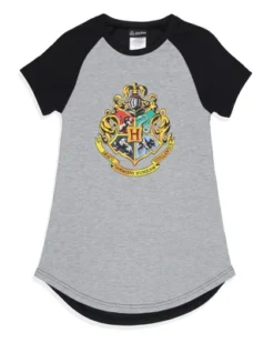Harry Potter Girls' Wizarding World Hogwarts Crest Sleep Pajama Nightgown Grey -Pure Wear Store GUEST 1c5f4926 1bde 4685 9989 05ebde7c077a