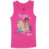 Barbie Girls' Princess Vibes Characters Sleep Pajama Set Tank Top Shorts Pink