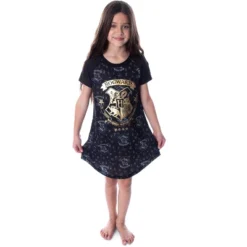 Harry Potter Girls' Hogwarts Castle Gold Foil Nightgown Pajama Sleep Top Hogwarts Castle -Pure Wear Store GUEST 1e18302d 42ab 43e1 8798 fe13a2c3f018