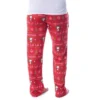 Peanuts Womens' Snoopy And Woodstock Ho Ho Ho Ugly Sweater Pajama Pants Red