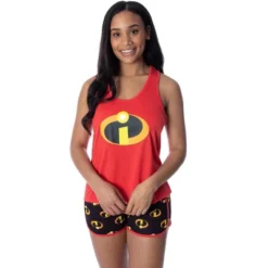 Disney Women's The Incredibles Logo Racerback Tank And Shorts Pajama Set Red -Pure Wear Store GUEST 20cca1eb a278 4ad1 80af ef00c5666cca