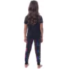 Harry Potter Girls' Rainbow Foil Hogwarts Crest Pajama Jogger Set Multicolor
