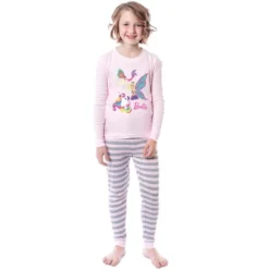 Barbie Girls' Magical Mermaid Fairy Unicorn Sparkle 2 Piece Sleep Pajama Set Pink -Pure Wear Store GUEST 220ecd4d 1d97 48ac 9658 65cc6093c4e3
