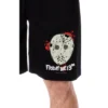 Friday The 13th Mens' Movie Film Jason Mask Horror Sleep Pajama Shorts Black