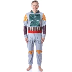 Star Wars Mens' Boba Fett Hooded Costume Union Suit One-Piece Pajama Grey -Pure Wear Store GUEST 24cccab7 0c9d 4f36 8d7a e25af70184b0