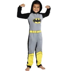 DC Comics Big Boys' Superhero Character Hooded Union Suit Footless Pajamas Costume -Pure Wear Store GUEST 258eda68 1e21 49f7 88fe ab972448c6a4