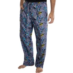DC Comics Men's Classic Batman Comic Allover Print Loungewear Pajama Pants