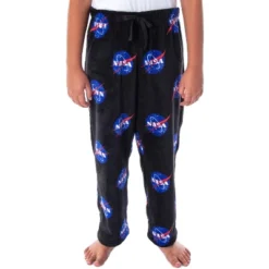 NASA Boys' Meatball Logo Allover Print Ultra-Soft Plush Fleece Pajama Pants Black -Pure Wear Store GUEST 26a1a41a a416 4995 8761 c7f00f6f0e3e