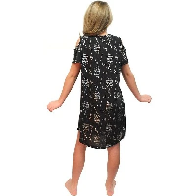 Intimo Big Girls' Harry Potter I Solemnly Swear Shoulder Cut Out Nightgown Black 1 Intimo Big Girls' Harry Potter I Solemnly Swear Shoulder Cut Out Nightgown Black