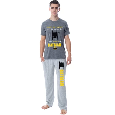 DC Comics Mens' Batman Always Be Funny Character Sleep Pajama Set Multicolored 4 DC Comics Mens' Batman Always Be Funny Character Sleep Pajama Set Multicolored - Image 4