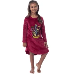 Harry Potter Girls' Hogwarts Houses Crest Raglan Pajama Nightgown-All Houses -Pure Wear Store GUEST 2896932b 29de 4669 a054 794092b780d8