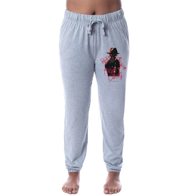 A Nightmare On Elm Street Womens' Freddy Krueger Jogger Sleep Pajama Pants Grey 3 A Nightmare On Elm Street Womens' Freddy Krueger Jogger Sleep Pajama Pants Grey - Image 3