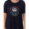 Disney Womens' Coco Movie Film Remember Me Nightgown Sleep Pajama Shirt Black