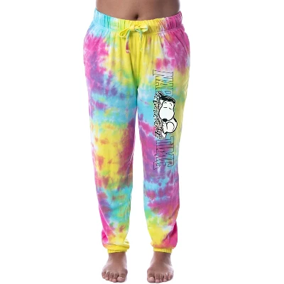 Peanuts Womens' Snoopy Nap Time Character Sleep Jogger Pajama Pants Multicolored 3 Peanuts Womens' Snoopy Nap Time Character Sleep Jogger Pajama Pants Multicolored - Image 3