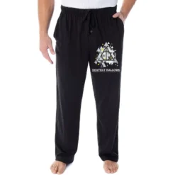 Harry Potter Pajama Pants Men's Deathly Hallows Symbol Loungewear Sleep Pants Black -Pure Wear Store GUEST 2aa33524 af84 4268 b1db ae03e9c0dc27