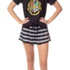Harry Potter Womens' Wizarding World Hogwarts Crest Sleep Pajama Set Shorts Multicolored