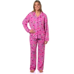 Mean Girls Women's Tossed Sleep Collared Button Down Long-Sleeve Pajama Set -Pure Wear Store GUEST 2c386395 c970 4172 acd2 b2a58bbbeb1d