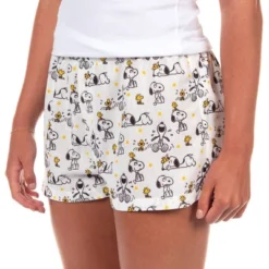 Peanuts Pajamas Women's Snoopy And Woodstock Stars PJ Sleep Shorts White -Pure Wear Store GUEST 2cdbdf48 f961 4d97 bca1 562cb14be2c5