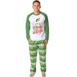 Elf The Movie Mens' Film Cotton-Headed Ninny-Muggins Sleep Pajama Set Multicolored -Pure Wear Store GUEST 2cea98ee ae7e 46ca bd72 40b3034aaf31
