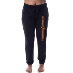 Mortal Kombat Women's Dragon Script Logo Jogger Lounge Pajama Pants Black -Pure Wear Store GUEST 2d65fdc8 0abf 4930 b723 63f4a5751d50