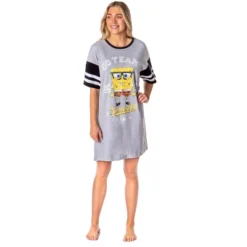 Nickelodeon SpongeBob SquarePants Womens' Nightgown Sleep Pajama Shirt Grey -Pure Wear Store GUEST 2d79220d aca7 43de a829 4d115d09d10e
