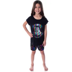 Harry Potter Girls' Hogwarts Rainbow Hologram Shirt And Shorts Pajama Set Black 8 Harry Potter Girls' Hogwarts Rainbow Hologram Shirt And Shorts Pajama Set Black -Pure Wear Store GUEST 302da31f 0d73 4f78 a77d 81348330f880