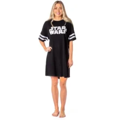 Star Wars Womens' Movie Film Title Logo Nightgown Sleep Pajama Shirt Black -Pure Wear Store GUEST 314bde80 693b 402b a04b 5499017a78ee