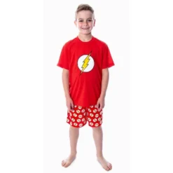 DC Comics Big Boys' The Flash Logo Short Sleeve Shirt Pajama Short Set Red -Pure Wear Store GUEST 3293e150 ac61 4b97 b7d8 edd6be00fe60