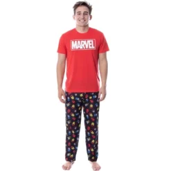 Marvel Thor Captain America Iron Man Men's Superhero Top And Pants Pajama Set Red -Pure Wear Store GUEST 37c1243c b8f4 425a badc 6346eaf9ea15