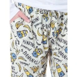 Despicable Me Womens' Minions Powered By Bananas Sleep Pajama Pants White -Pure Wear Store GUEST 38376c61 4d9d 4aae b9a1 587e772f5d1d
