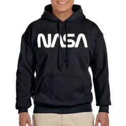NASA Mens' Space Fashion Logo Pocket Sweatshirt Hoodie Pullover Black -Pure Wear Store GUEST 399949bc 6db2 4f62 8a42 65ab2cd2f850