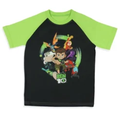 Ben 10 Boys' Cartoon Omnitrix Characters Aliens Sleep Pajama Set Shorts Multicolored