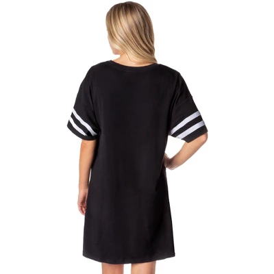 DC Comics Womens' Batman Classic Symbol Nightgown Pajama Shirt Dress Black 1 DC Comics Womens' Batman Classic Symbol Nightgown Pajama Shirt Dress Black