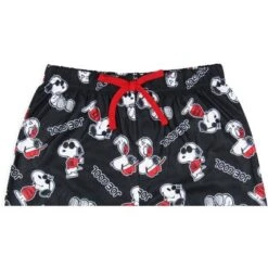 Peanuts Boys' Joe Cool Snoopy Character Tossed Print Sleep Pajama Pants Black